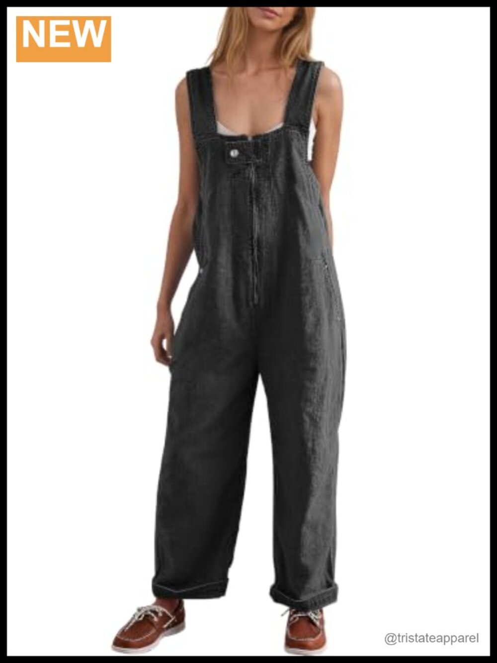 Denim Overalls Loose Fit Barrel Jean Bib Jumpsuit